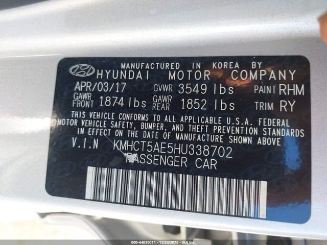 2017 HYUNDAI ACCENT SE 9