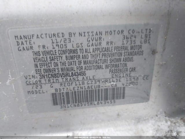 2024 NISSAN VERSA 1.6 S 9