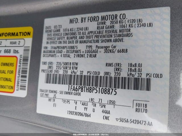 2023 FORD MUSTANG ECOBOOST PREMIUM FASTBACK 9