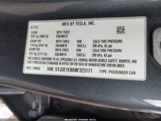 2022 TESLA MODEL 3 LONG RANGE DUAL MOTOR ALL-WHEEL DRIVE 9