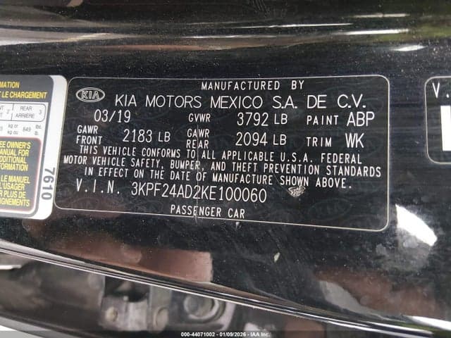 2019 KIA FORTE LXS 9