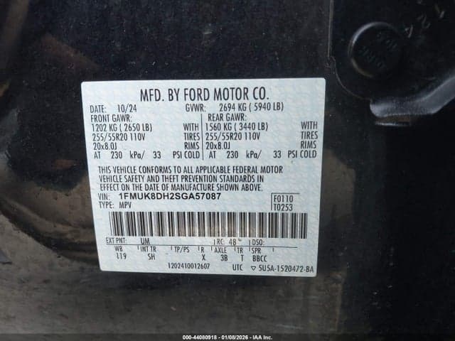2025 FORD EXPLORER ACTIVE 9