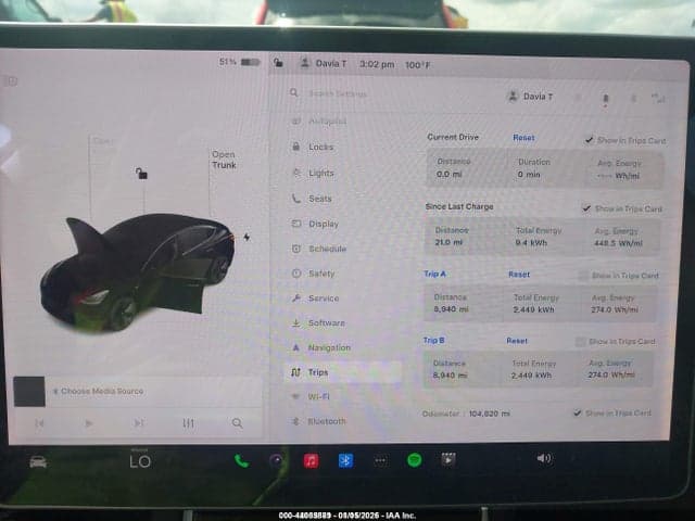 2019 TESLA MODEL 3 LONG RANGE/MID RANGE/STANDARD RANGE/STANDARD RANGE PLUS 7