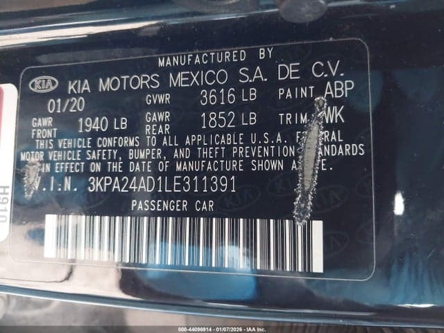 2020 KIA RIO LX 9