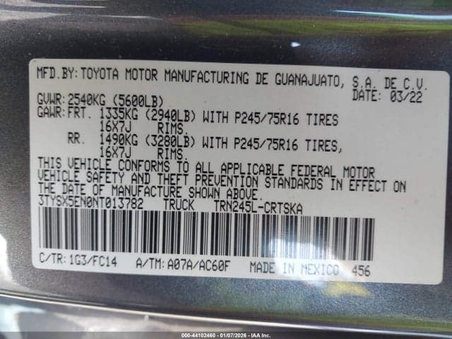 2022 TOYOTA TACOMA SR5 9