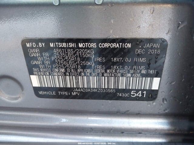2019 MITSUBISHI OUTLANDER SEL 9