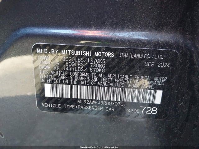 2024 MITSUBISHI MIRAGE BLACK EDITION 9