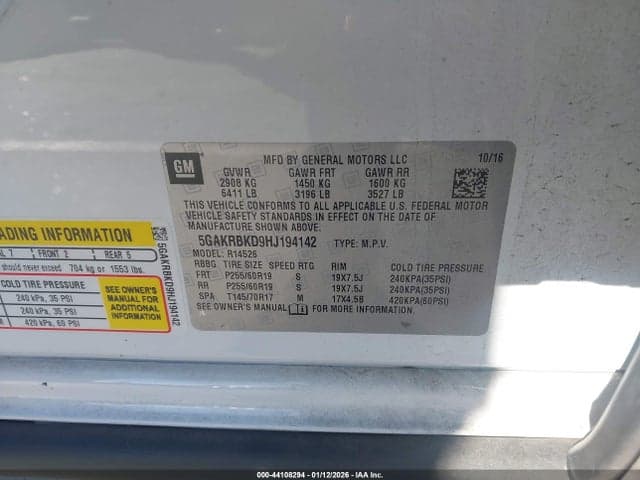 2017 BUICK ENCLAVE LEATHER 9