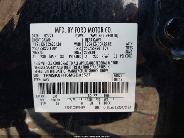 2021 FORD EXPLORER LIMITED 9