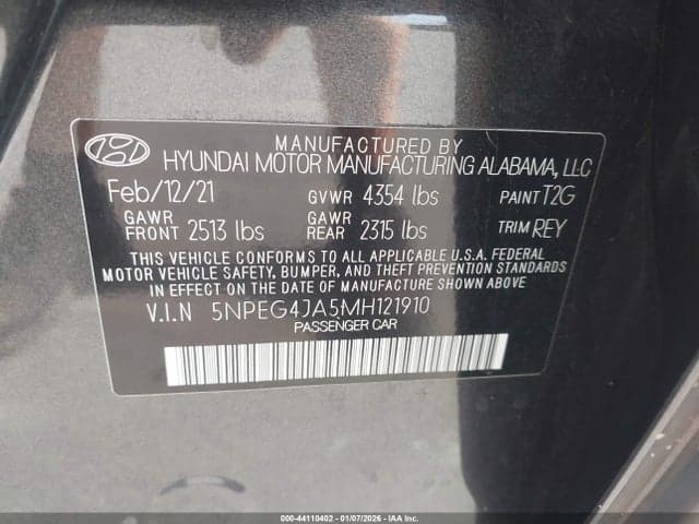 2021 HYUNDAI SONATA SE 9