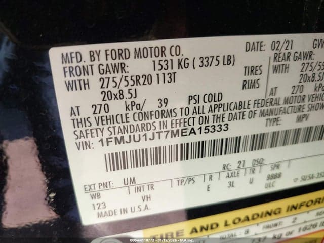 2021 FORD EXPEDITION XLT 9