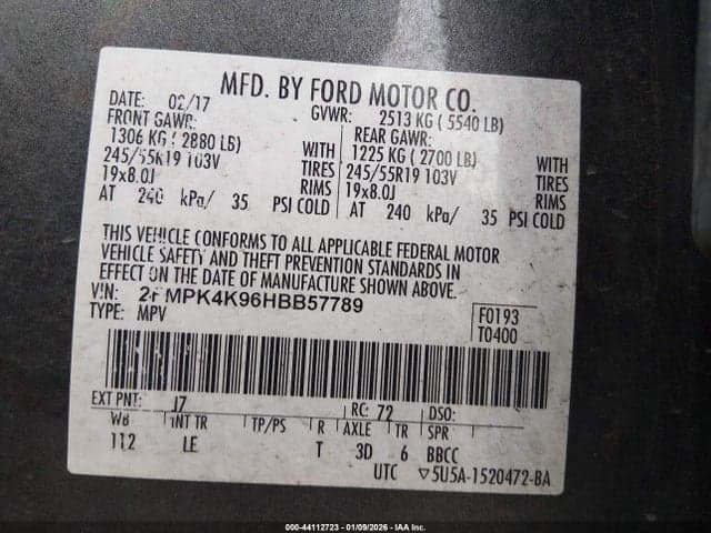 2017 FORD EDGE TITANIUM 9