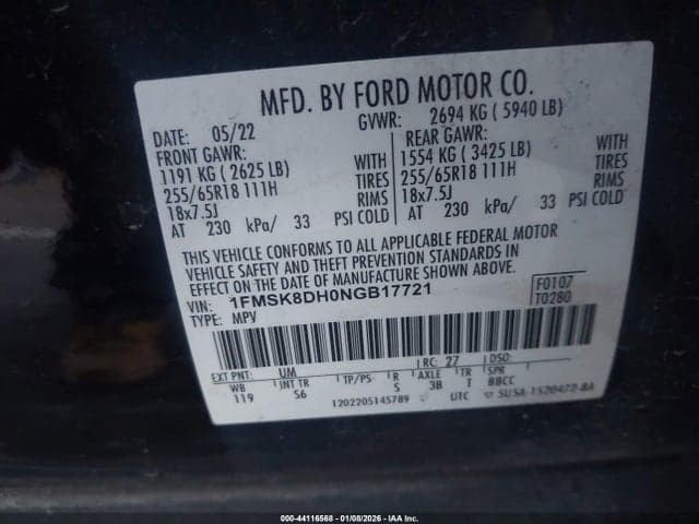 2022 FORD EXPLORER XLT 9