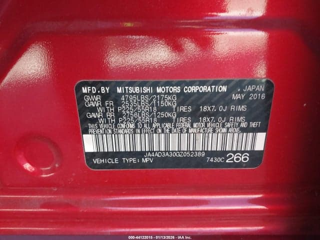 2016 MITSUBISHI OUTLANDER SE 9