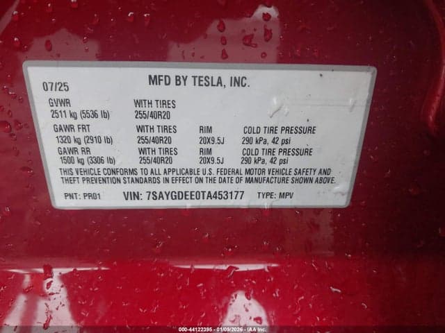 2026 TESLA MODEL Y LONG RANGE LAUNCH SERIES/PREMIUM ALL-WHEEL DRIVE 9