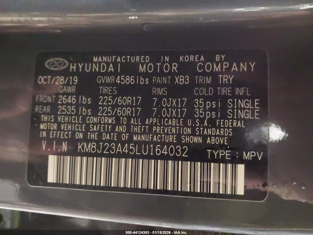 2020 HYUNDAI TUCSON SE 9