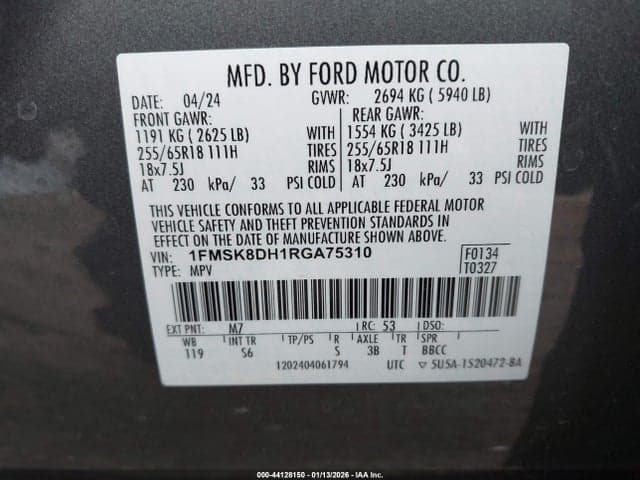 2024 FORD EXPLORER XLT 9