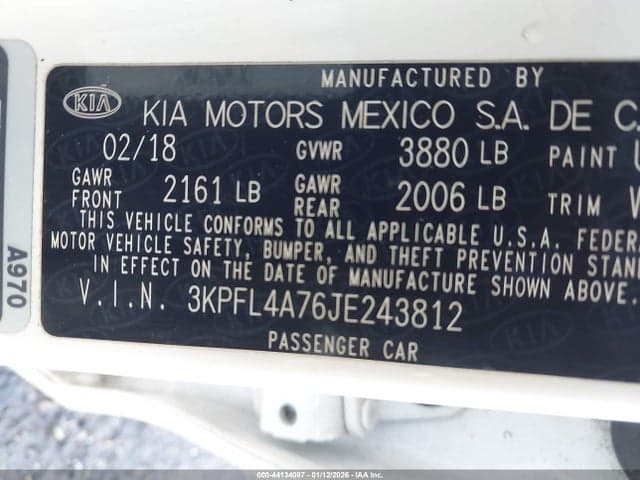 2018 KIA FORTE S 9