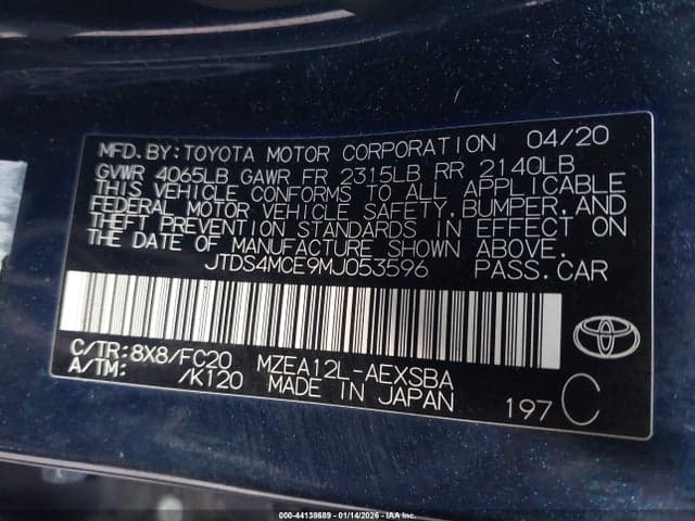 2021 TOYOTA COROLLA SE 9