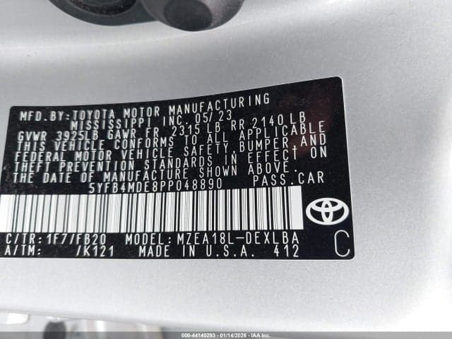 2023 TOYOTA COROLLA LE 9