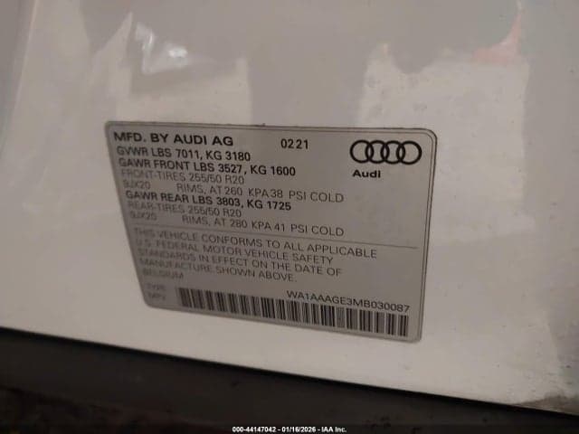 2021 AUDI E-TRON PREMIUM QUATTRO 9