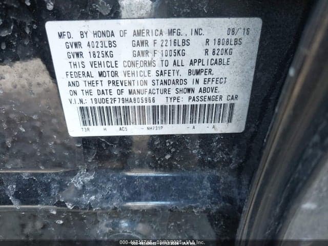2017 ACURA ILX PREMIUM PACKAGE/TECHNOLOGY PLUS PACKAGE 9
