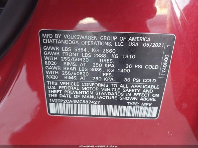 2021 VOLKSWAGEN ATLAS 2.0T SEL PREMIUM 9