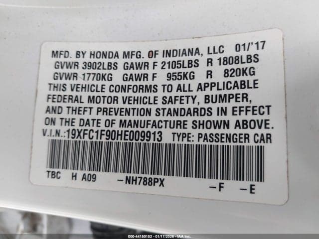 2017 HONDA CIVIC TOURING 9