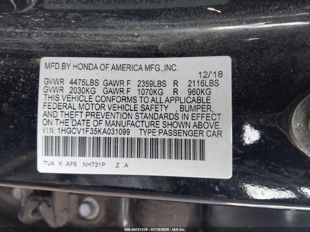 2019 HONDA ACCORD SPORT 9