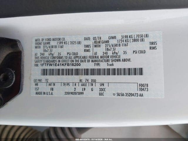 2019 FORD F-150 XLT 10