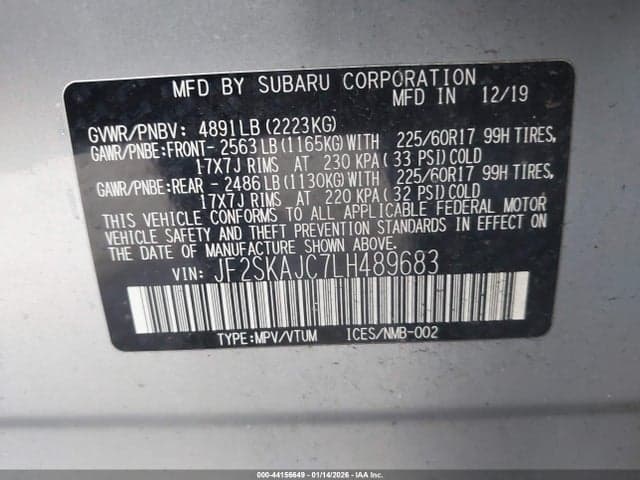 2020 SUBARU FORESTER PREMIUM 9