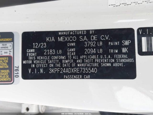 2024 KIA FORTE LXS 9
