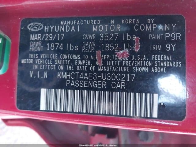 2017 HYUNDAI ACCENT VALUE EDITION 9