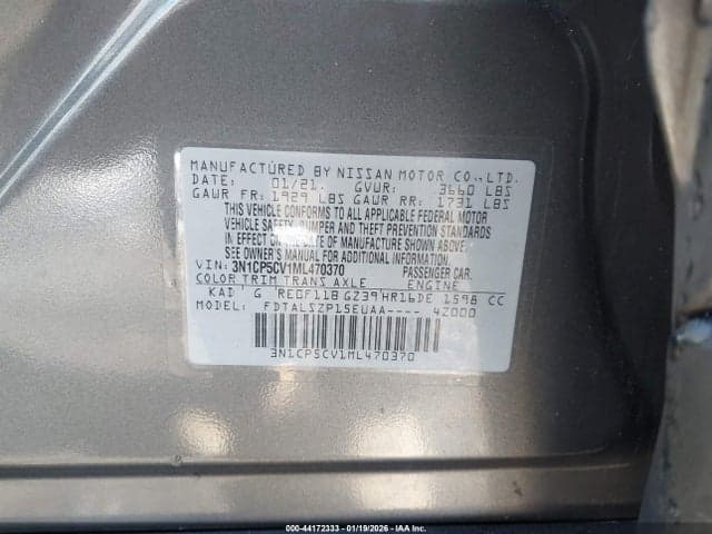 2021 NISSAN KICKS SV XTRONIC CVT 9