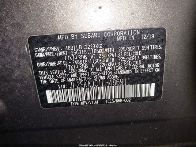 2020 SUBARU FORESTER PREMIUM 9
