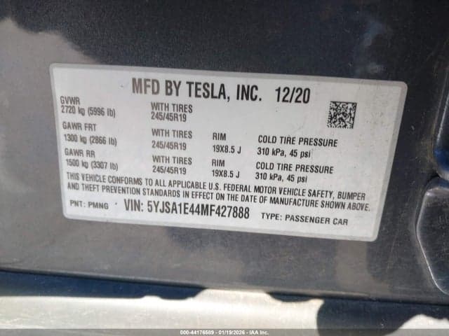 2021 TESLA MODEL S PERFORMANCE DUAL MOTOR ALL-WHEEL DRIVE 9
