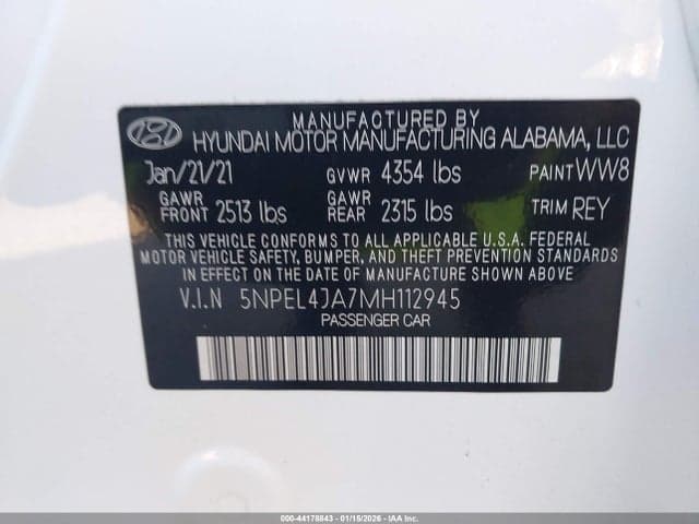 2021 HYUNDAI SONATA SEL 9
