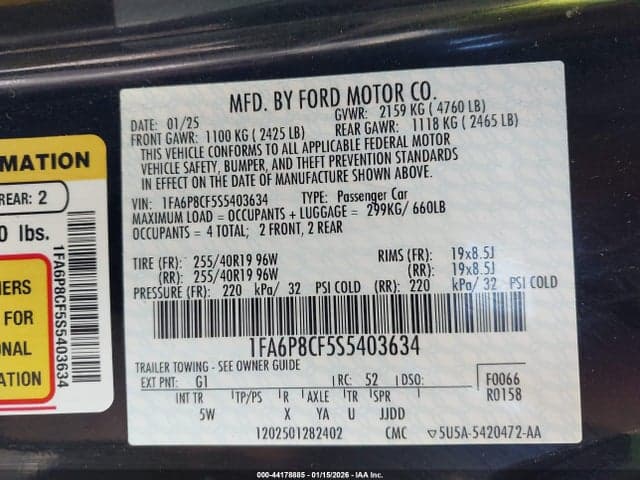 2025 FORD MUSTANG GT PREMIUM FASTBACK 9