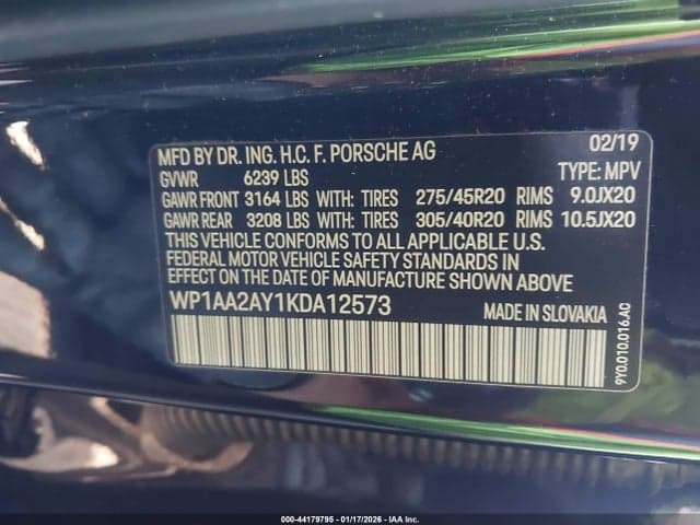 2019 PORSCHE CAYENNE 9