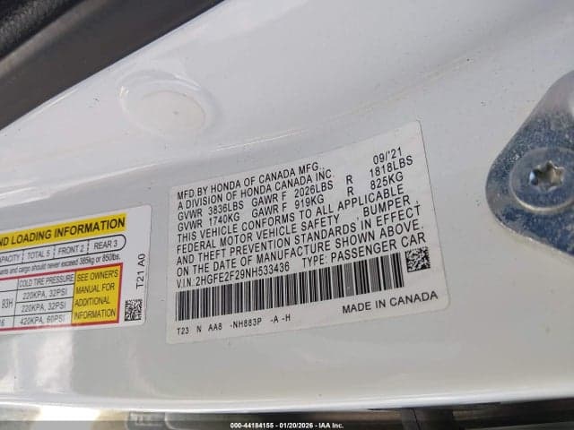 2022 HONDA CIVIC LX 9