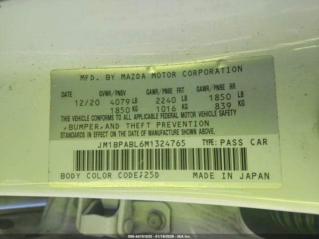 2021 MAZDA MAZDA3 SELECT 9