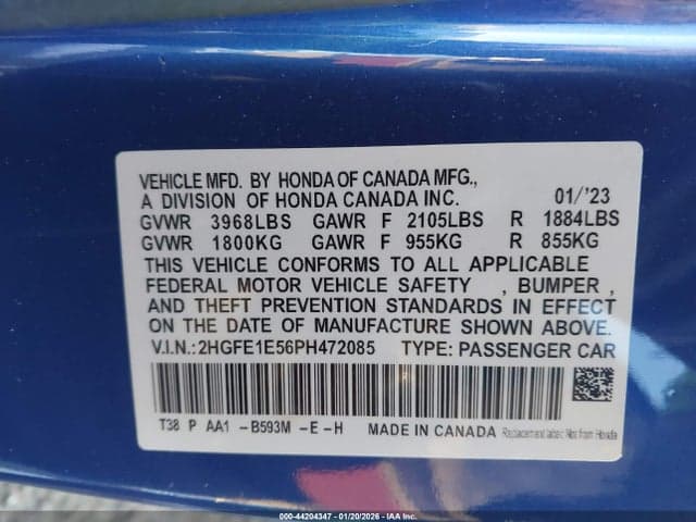 2023 HONDA CIVIC SI SEDAN 9