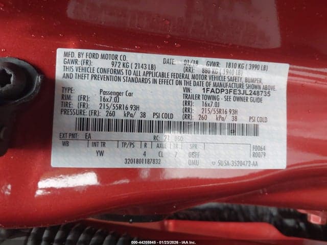 2018 FORD FOCUS SE 9