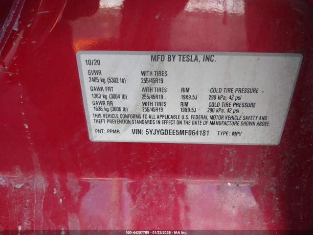 2021 TESLA MODEL Y LONG RANGE DUAL MOTOR ALL-WHEEL DRIVE 9