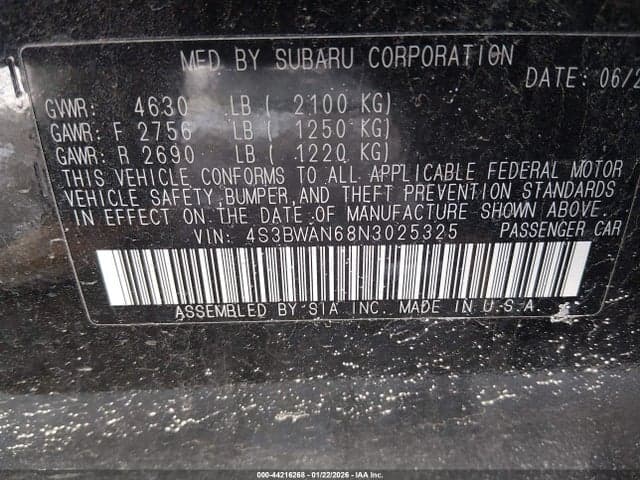 2022 SUBARU LEGACY LIMITED 9