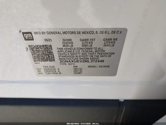 2021 CHEVROLET EQUINOX AWD LT 9