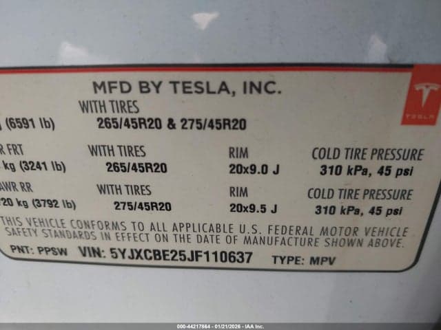 2018 TESLA MODEL X 9