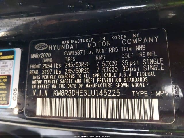 2020 HYUNDAI PALISADE SEL 9