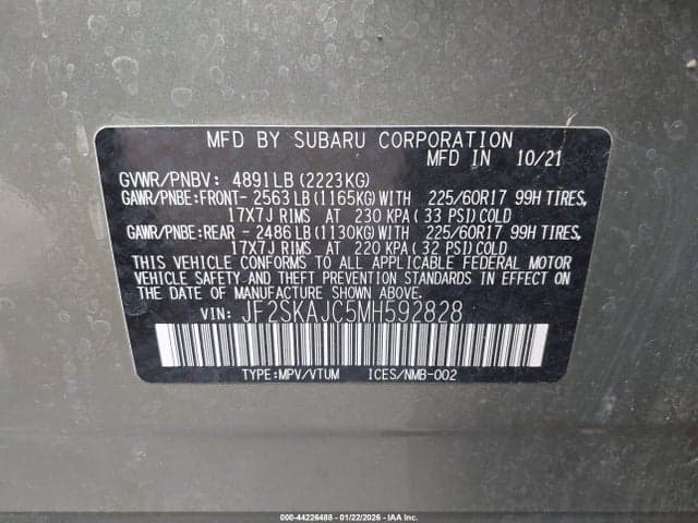 2021 SUBARU FORESTER PREMIUM 9