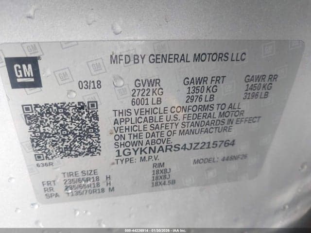 2018 CADILLAC XT5 STANDARD 9